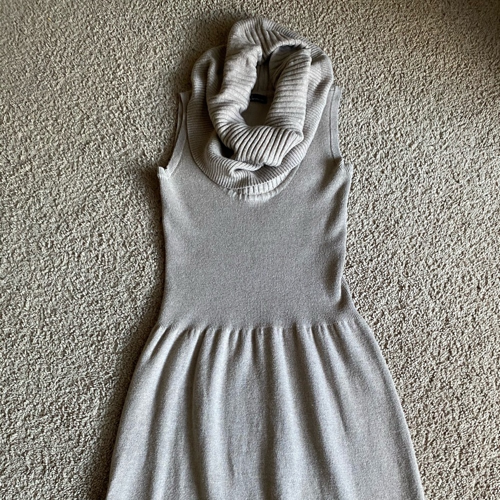 Beige Cowlneck Sleeveless SweaterDress Victorias Secret Brand ModaInternational